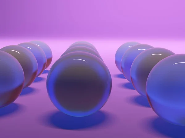 抽象的紫色球体 — 图库照片