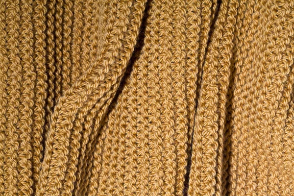 Bufanda Punto Lana Amarilla Textura Primer Plano — Foto de Stock