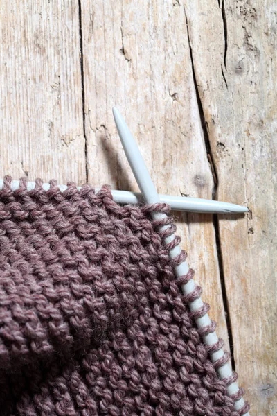 Knitting and needles — Stock Photo, Image
