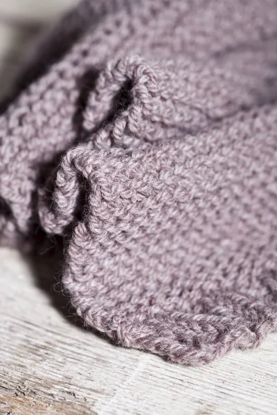 Gebreide bruine sjaal — Stockfoto