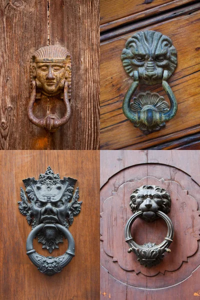 Стародавні італійський дверні молотки. — стокове фото