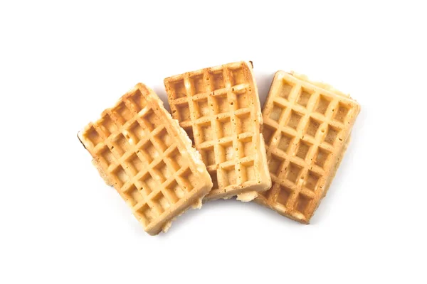 Bélgica waffers aislados sobre fondo blanco . — Foto de Stock