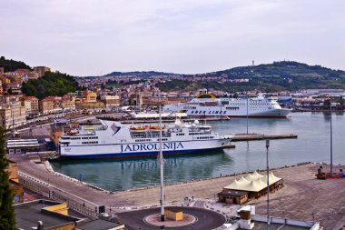 Ancona, Italya-8 Haziran 2019: Cruise l ile Ancona Limanı