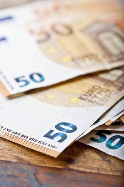50 euro banknot yığını.
