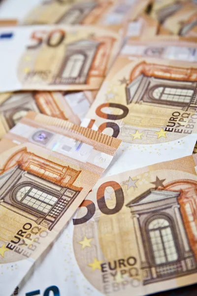 50 € sedlar bakgrund. — Stockfoto