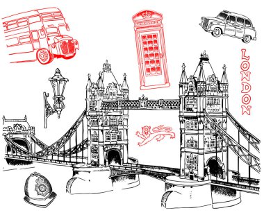 Londra sembolleri bütün turistler tarafından sevgili. City of London ve diğer önemli sembolleri mimari mücevher