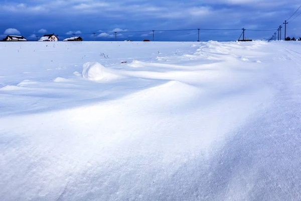 Winterlandschaft Tula Region Riesige Schneeverwehungen — Stockfoto
