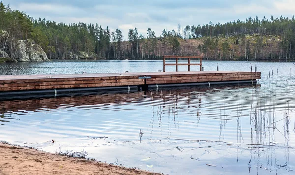 Piękne Jezioro Krajobraz Finlandii — Zdjęcie stockowe