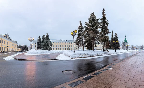 Kreml Pevnost Historické Městské Centrum Nižného Novgorodu Rusku Zimní — Stock fotografie