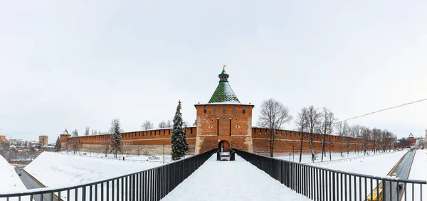 Kreml Fästning Den Historiska Staden Centrerar Nizjnij Novgorod Ryssland Vinter — Stockfoto