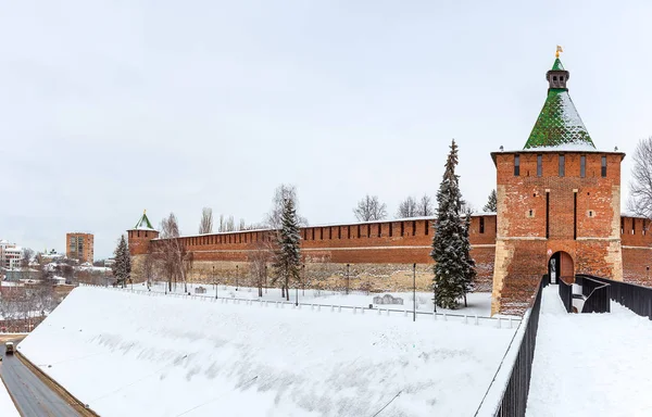 Kreml Festning Det Historiske Sentrum Nizjnij Novgorod Russland Vinter – stockfoto