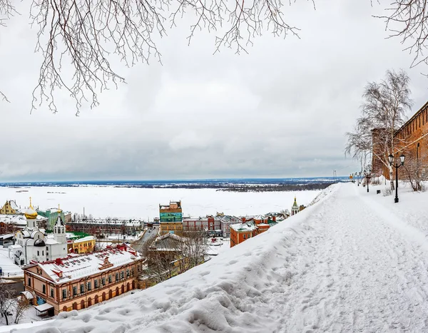 Kreml Festning Det Historiske Sentrum Nizjnij Novgorod Russland Vinter – stockfoto