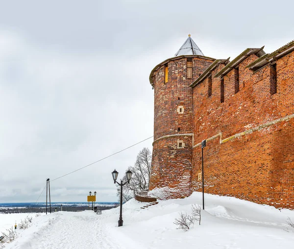 Kremlin Uma Fortaleza Centro Histórico Cidade Nizhny Novgorod Rússia Inverno — Fotografia de Stock
