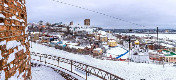 Kreml Fästning Den Historiska Staden Centrerar Nizjnij Novgorod Ryssland Vinter — Stockfoto