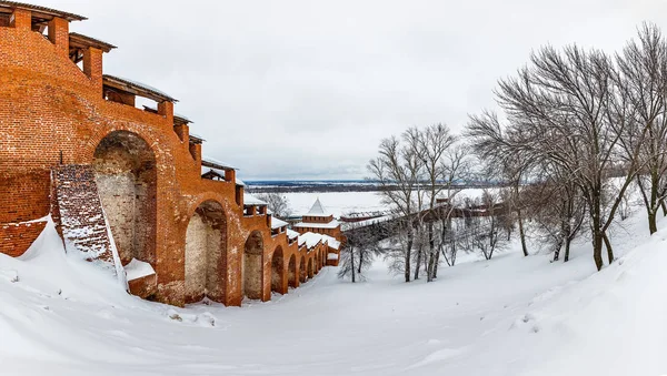 Kremlin Uma Fortaleza Centro Histórico Cidade Nizhny Novgorod Rússia Inverno — Fotografia de Stock