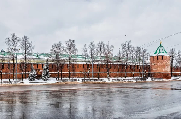 Kreml Fästning Den Historiska Staden Centrerar Nizjnij Novgorod Ryssland Vinter — Stockfoto