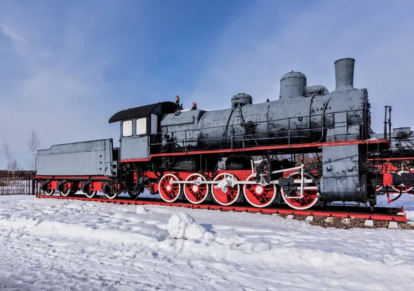 Old Steam Locomotive Nizhniy Novgorod Russia Steam Locomotives Type — Stock Photo, Image
