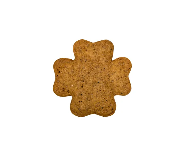 Biscoitos Com Sabor Gengibre Isolado Branco Forma Cruz — Fotografia de Stock