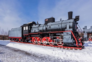 Eski lokomotif Nizhniy Novgorod, Rusya Federasyonu Buhar. Buhar lokomotifler türü E.