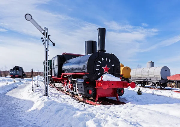 Alte Dampflokomotive Nizhniy Novgorod Russland — Stockfoto