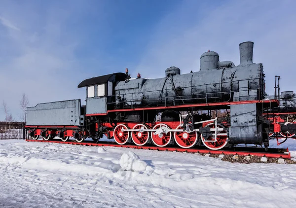 Alte Dampflokomotive Nizhniy Novgorod Russland Dampflokomotiven Des Typs — Stockfoto