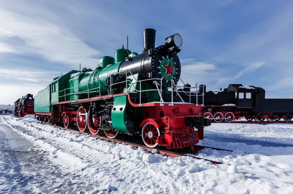 Alte Dampflokomotive Nizhniy Novgorod Russland Die Lokomotive Der Serie Ist — Stockfoto
