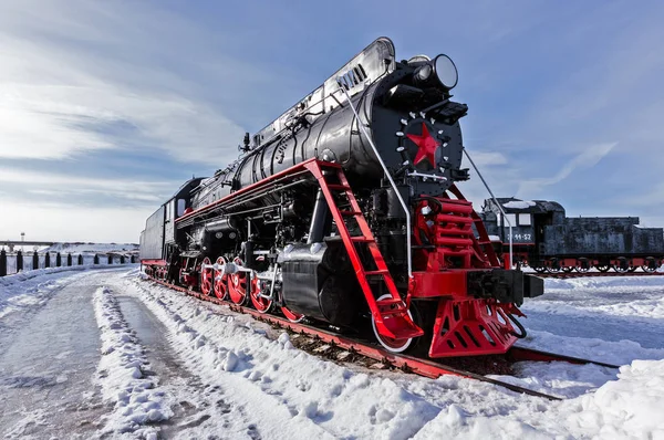 Alte Dampflokomotive Nizhniy Novgorod Russland Die Sowjetische Lokomotivklasse War Ein — Stockfoto