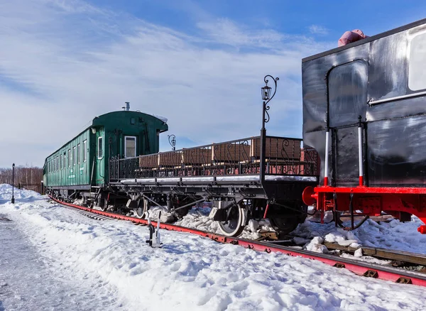 Alte Dampflokomotive Nizhniy Novgorod Russland Hergestellt Nevsky Werksbau Der Petersburg — Stockfoto