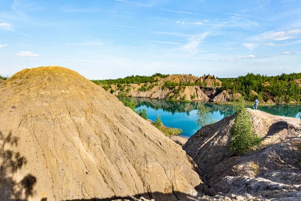 Konduki Conduky Village Tula Region Romancevskie Mountains Ushakovsky Quarries Turquoise — Stock Photo, Image