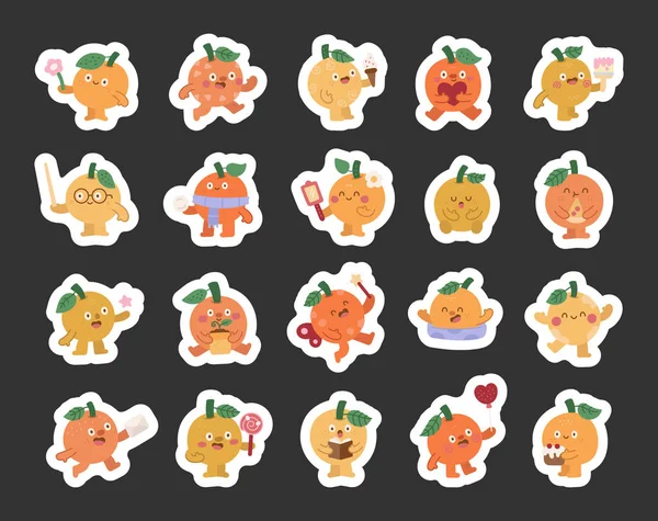 İskandinav tarzında ayarlanmış turuncu karakter çok farklı duyguları gösteriyor ve yemek, tatlı, tatil, sevgililer günü, ders çalışma, peri, kutlama, dinlenme, yüzme, doğum günü pozları veriyor.