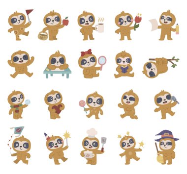 İskandinav tarzında hazırlanmış tembel bir karakter farklı duygular gösterir ve çalışma, okuma, yemek pişirme, uyku, doğum günü, sevgililer günü, bayram, geçit töreni, festival gibi pozlar verir.