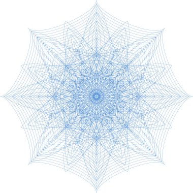 Beyaz arka plan üzerinde izole Guillochlu seamless modeli rozet