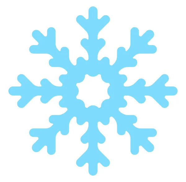 Blue Snowflake Illustration White Background — Stock Vector