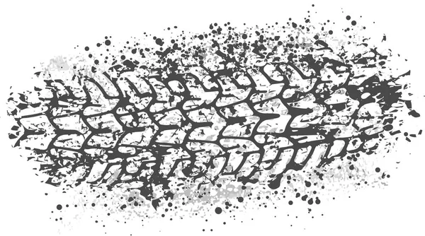 Huella Diseño Sendero Vectorial Del Neumático Estilo Grunge — Archivo Imágenes Vectoriales
