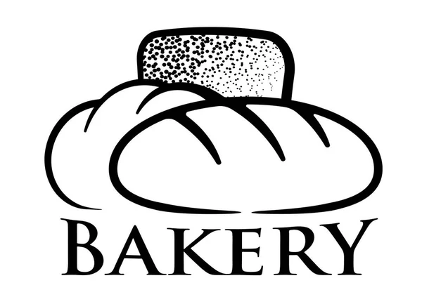 Ilustracja Piekarnia Kształtami Bochenek Kok Chleb Nadaje Się Logo Banery — Wektor stockowy