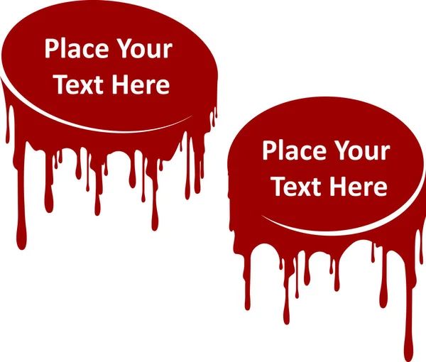 Paar Tropfende Rote Farbdekore Mit Platz Für Ihren Text Vorlage — Stockvektor