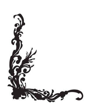 Tasarımınız için orijinal, sıradışı siyah köşe