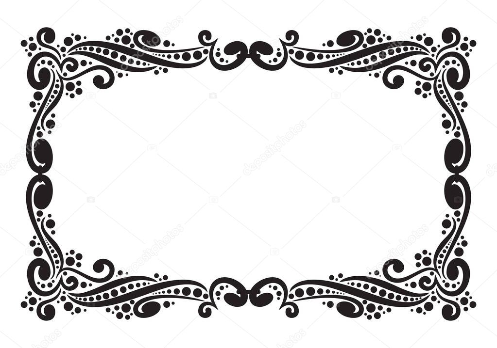 Vintage Black Frame With Empty Place For Your Text Or Other Design Vector Illustration Greeting Card Premium Vector In Adobe Illustrator Ai Ai Format Encapsulated Postscript Eps Eps Format