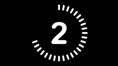 Siyah arkaplanda 1 ile 10 arasında yuvarlak köşeli eski tarz video sayacı