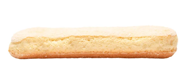 Traditionnel italien Savoiardi ladyfingers Biscuits sur fond blanc — Photo