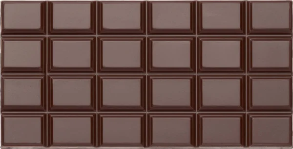 Barra de chocolate natural orgânico escuro vista superior close-up — Fotografia de Stock