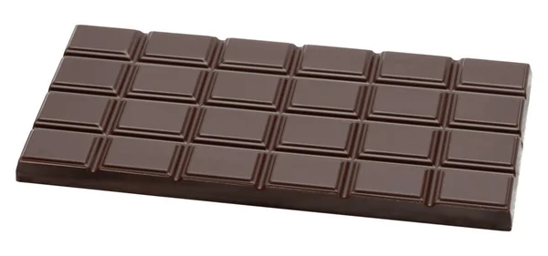 Cioccolato fondente biologico naturale bar primo piano vista dall'alto con percorso di ritaglio — Foto Stock