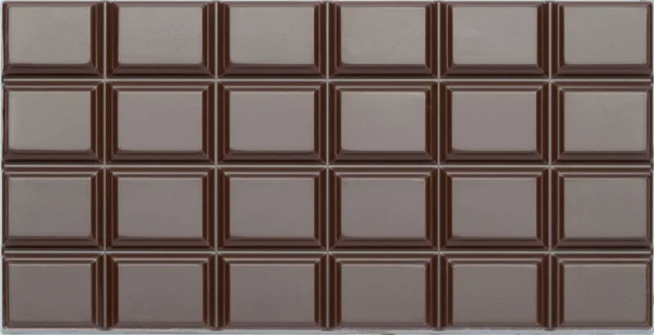 Dark organic natural chocolate bar close-up top view — Stock Photo, Image