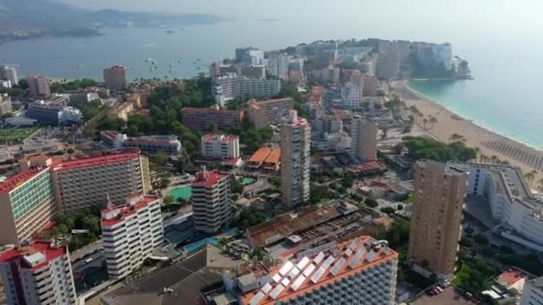 Imagens aéreas drone de vídeo da cidade de Magaluf Maiorca — Vídeo de Stock