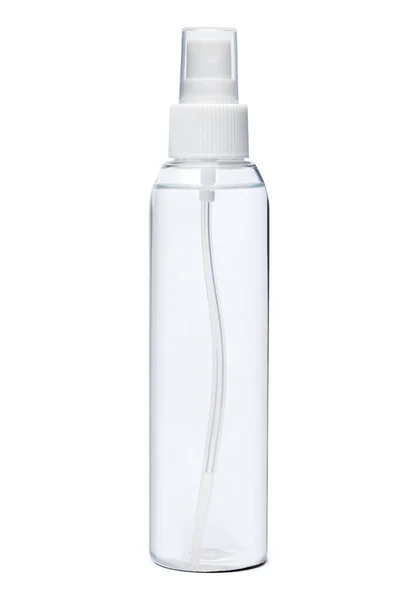 Mano igienizzante spray bottiglia isolata su sfondo bianco — Foto Stock
