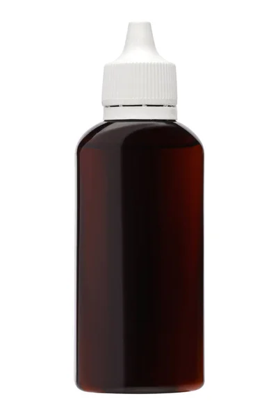 Lék láhev sirup izolované na bílém pozadíf s výstřižkem cestu — Stock fotografie