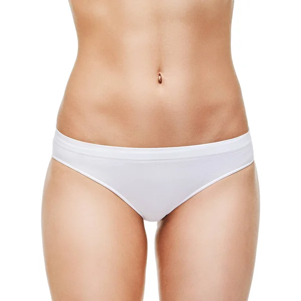 Mulheres torso close-up isolado no fundo branco — Fotografia de Stock