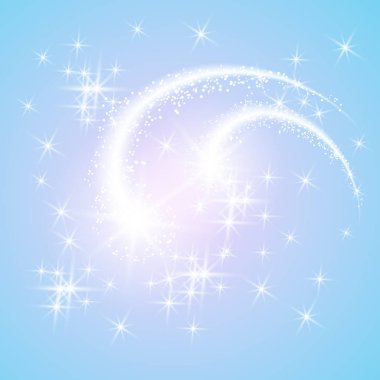 Selam parlayan ve ışıltı yıldız ile havai fişek ışıltı