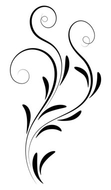 Beyaz arka plan üzerinde izole şablon için dekoratif çiçek süsleme