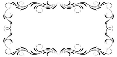 Beyaz arka plan üzerinde izole dekoratif çiçek süsleme çerçeve